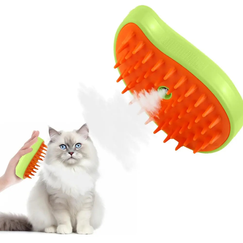 Cat Steam Brush Steamy Dog Brush 3 in 1 Rechargeable Spray Cat Hair Brushes for Massage Pet Grooming Comb Hair Removal Comb