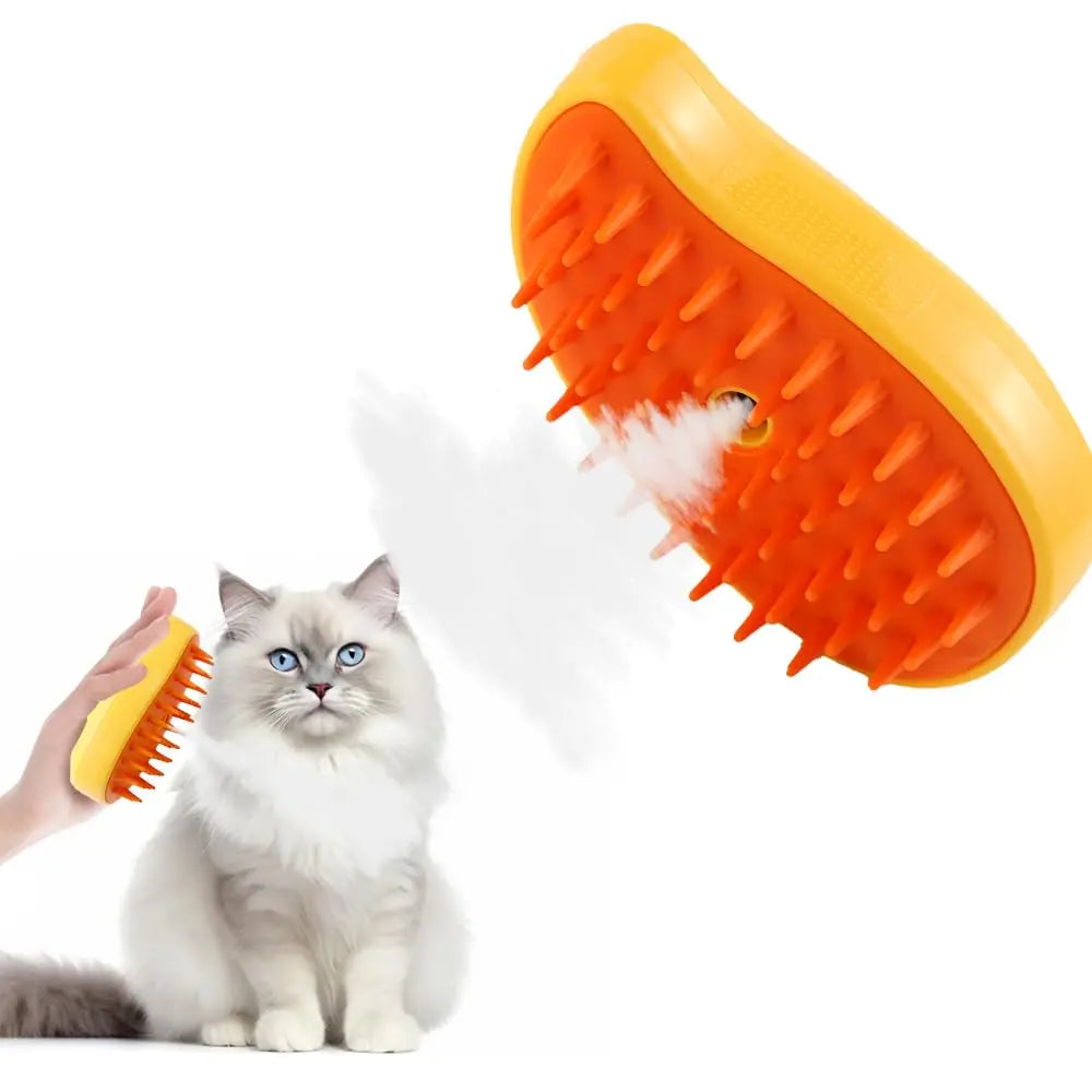 Cat Steam Brush Steamy Dog Brush 3 in 1 Rechargeable Spray Cat Hair Brushes for Massage Pet Grooming Comb Hair Removal Comb