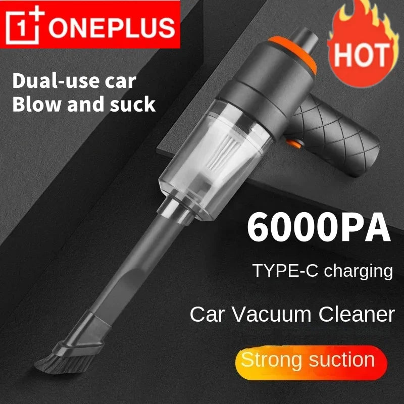 ONEPLUS Wireless Portable Car Vacuum Cleaner USB Charging Measuring Suction Of 2000 Pa Suitable For Home Car Pet Hair 6000mAh