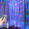 LED Curtain Lights USB Powered with Remote Control Holiday Christmas Decorations for Home Wedding Birthday Bedroom Party Lights